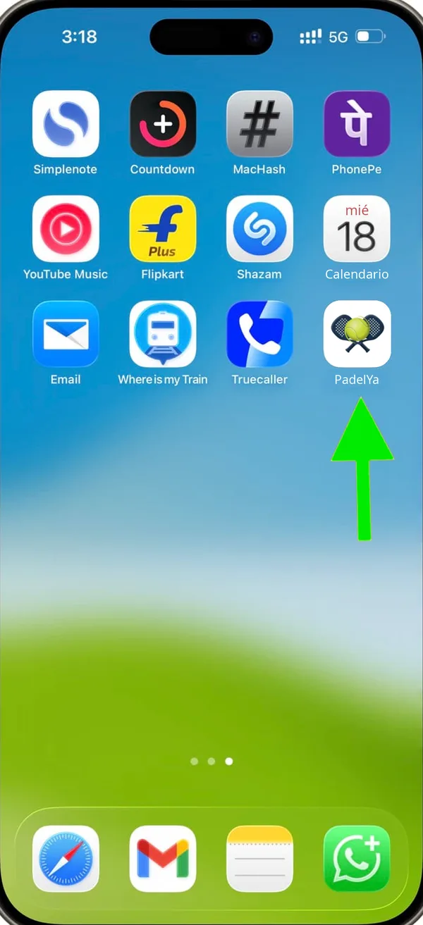 Icono de PadelYa en la pantalla de inicio